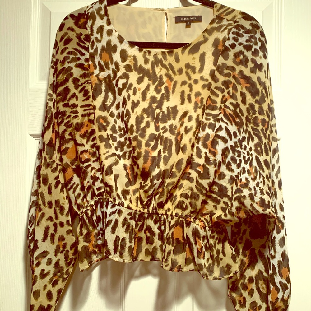 Olivaceous Leopard Blouse